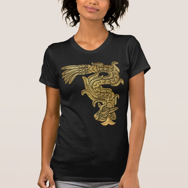 Aztec guld- orm t-shirt (Framsida)