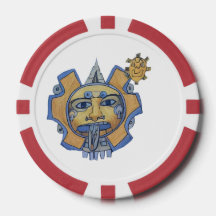 Aztec-guld pokermarker