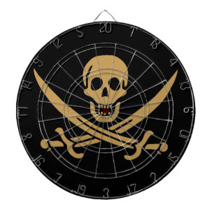 Aztec Guld Skull & Cutlass Pirat Calico Jack Darttavla