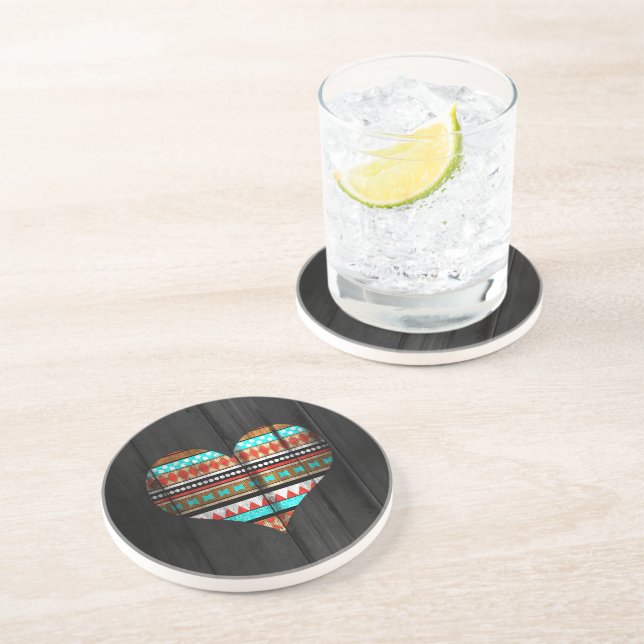 Aztec hjärta underlägg sandsten (Sidan)