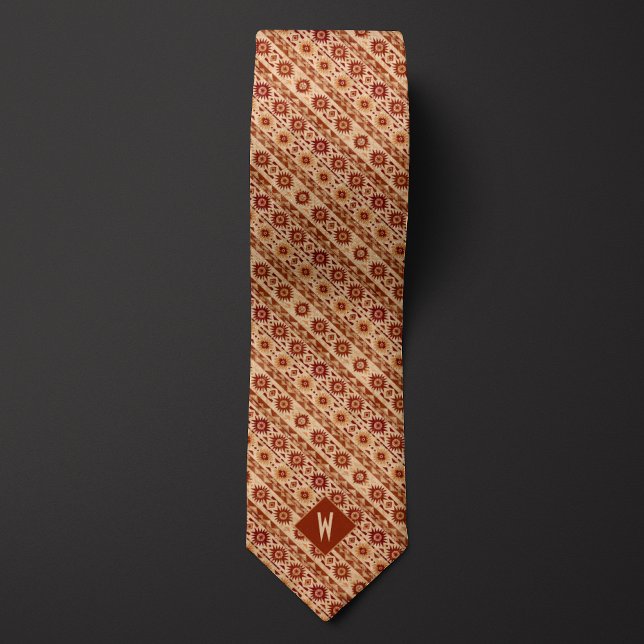 Aztec-Inspired Brick Red and Sand Mönster Slips (Skapare uppladdad)