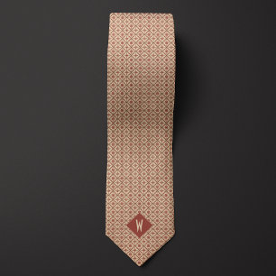 Aztec-Inspired Brown och Sand Mönster Slips
