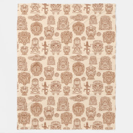 Aztec Inspired Mönster Fleecefilt