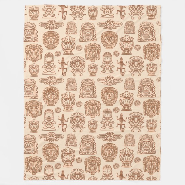 Aztec Inspired Mönster Fleecefilt (Framsidan)