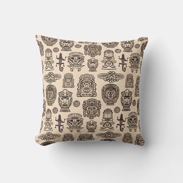 Aztec Inspired Mönster Kudde (Framsida)
