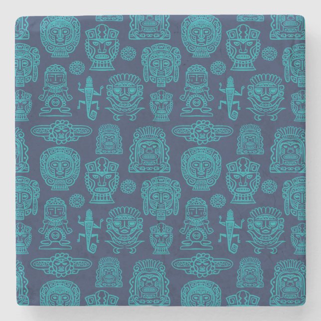 Aztec Inspired Mönster Stenunderlägg (Framsidan)