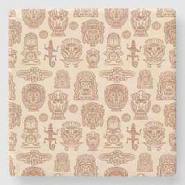 Aztec Inspired Mönster Stenunderlägg