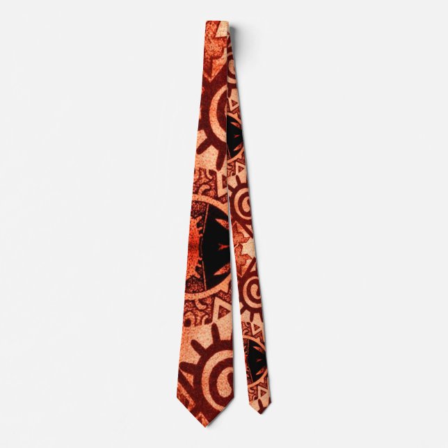 "Aztec Inspired Red" Popular Manar Trendig Neck Ti Slips (Framsida)