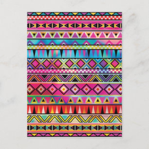 Aztec inspirerad mönster vykort
