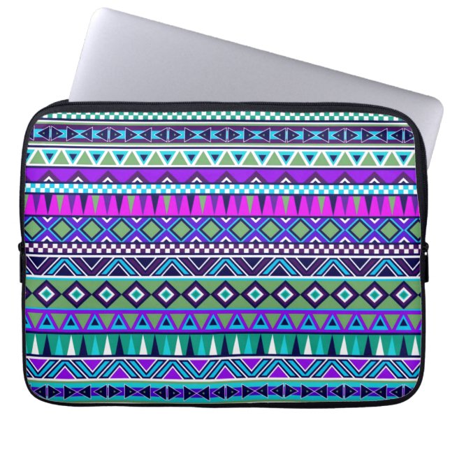 Aztec inspirerat mönster laptop fodral (Framsidan)