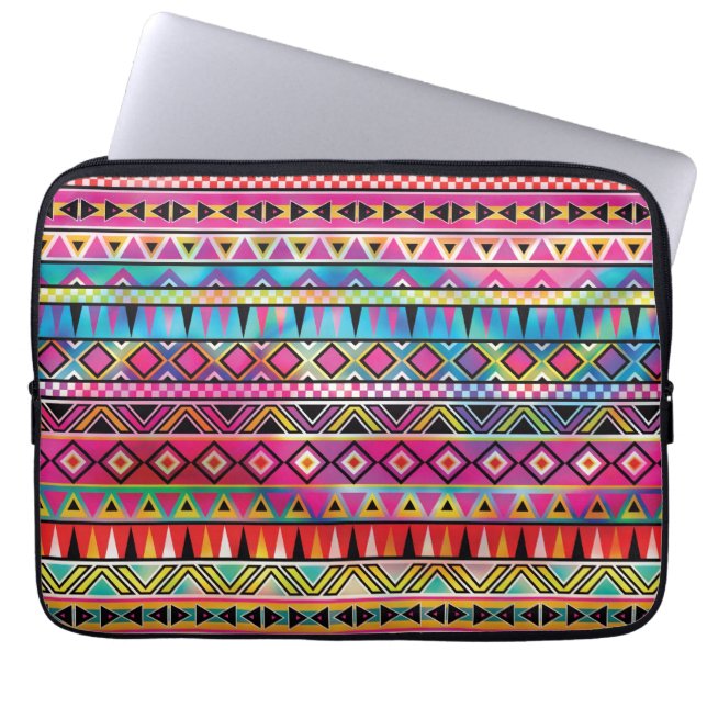 Aztec inspirerat mönster laptop sleeve (Framsidan)