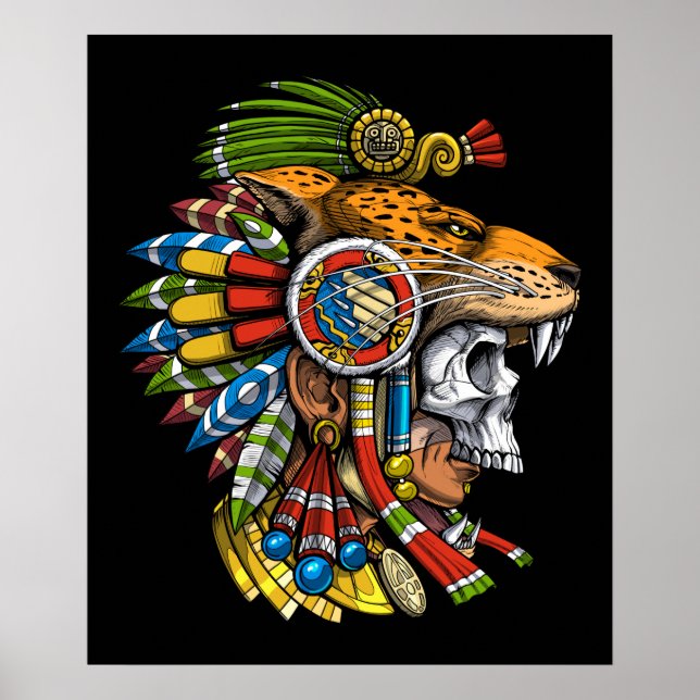 Aztec Jaguar Mask Poster (Framsidan)