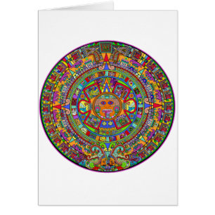 Aztec kalender hälsningskort