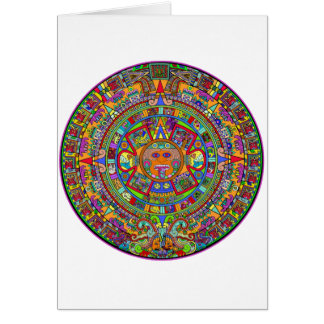 Aztec kalender hälsningskort