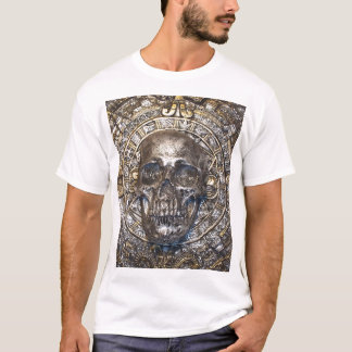 aztec kalender med skallet-skjortan t shirt