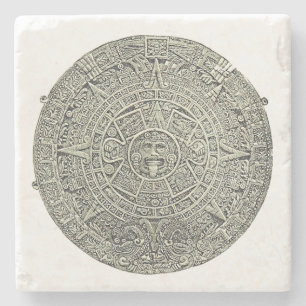 Aztec kalender underlägg sten