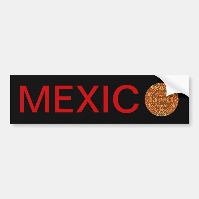 Aztec kalendersten eller solsten av Mexico. Bildekal (Framsidan)