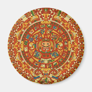 Aztec kalendersten eller solsten av Mexico. Magnet