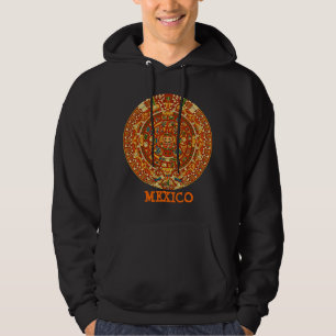 Aztec kalendersten eller solsten av Mexico. Sweatshirt Med Luva