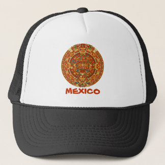 Aztec kalendersten eller solsten av Mexico. Truckerkeps