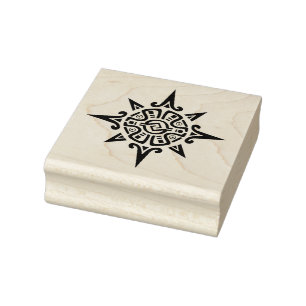 Aztec kompass design stämpel