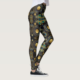 Aztec-konst, som reflekterar kulturen leggings