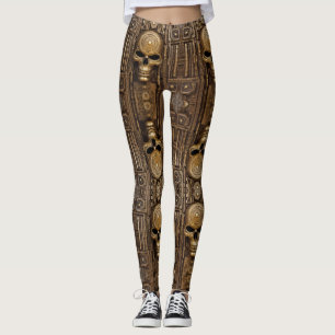 Aztec-konst, som reflekterar kulturen leggings