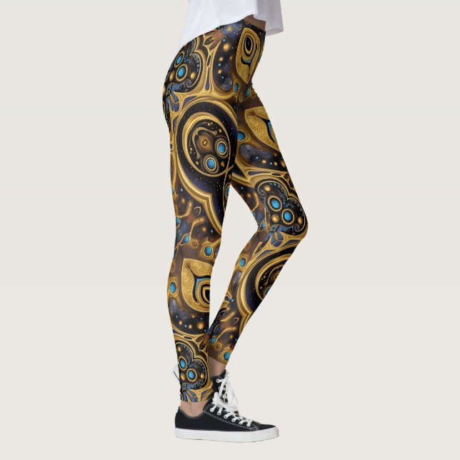 Aztec-konst, som reflekterar kulturen leggings (Höger)