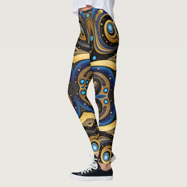 Aztec-konst, som reflekterar kulturen leggings (Vänster)