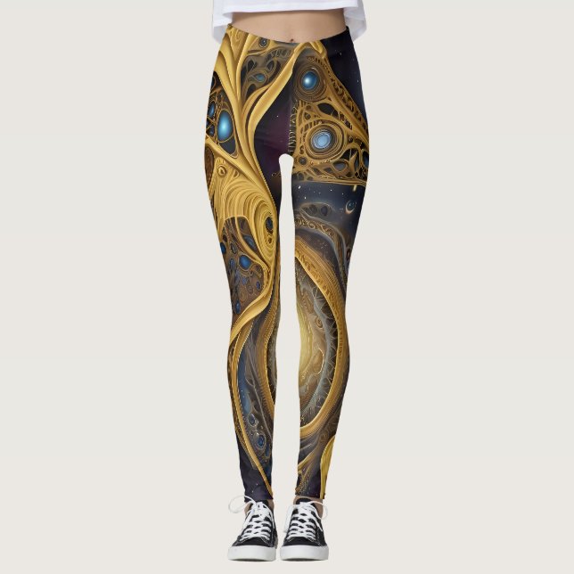 Aztec-konst, som reflekterar kulturen leggings (Framsida)
