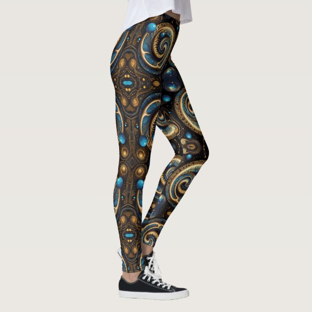 Aztec-konst, som reflekterar kulturen leggings (Höger)