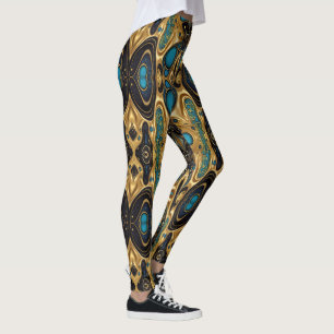 Aztec-konst, som reflekterar kulturen leggings