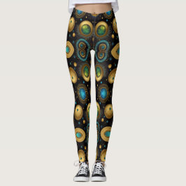 Aztec-konst, som reflekterar kulturen leggings