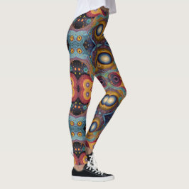 Aztec-konst, som reflekterar kulturen leggings