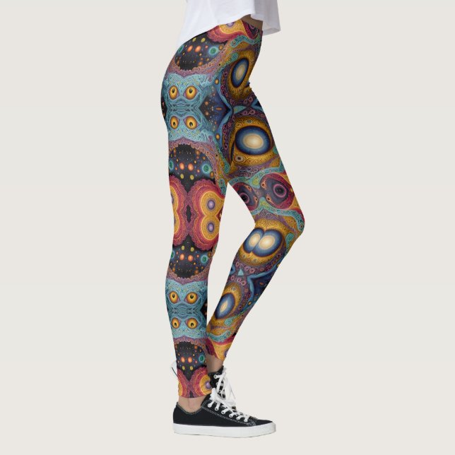 Aztec-konst, som reflekterar kulturen leggings (Höger)