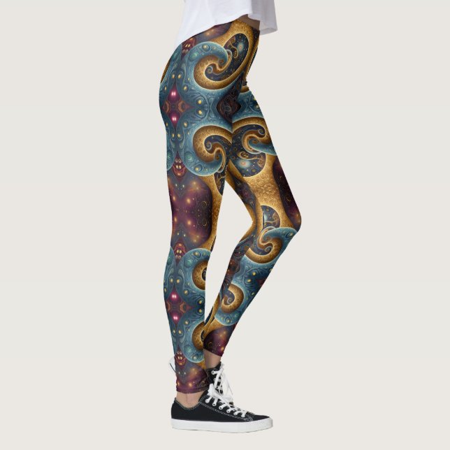 Aztec-konst, som reflekterar kulturen leggings (Höger)