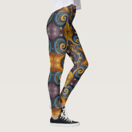 Aztec-konst, som reflekterar kulturen leggings