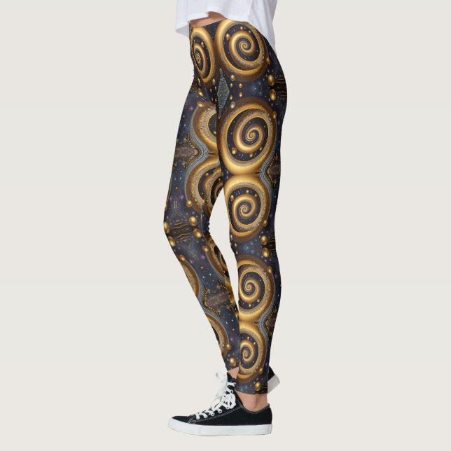 Aztec-konst, som reflekterar kulturen leggings (Vänster)