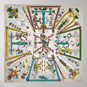 Aztec kosmosaffisch poster