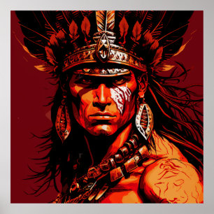 Aztec-krigare, Aztec-kultur, Mayankultur Poster