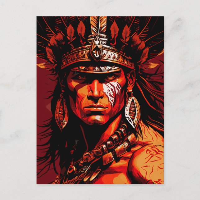 Aztec-krigare, Aztec-kultur, Mayankultur Vykort (Framsida)