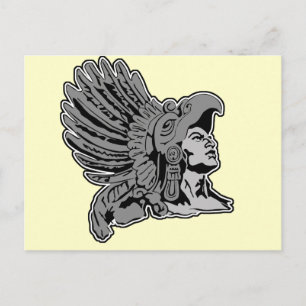 aztec-krigare vykort