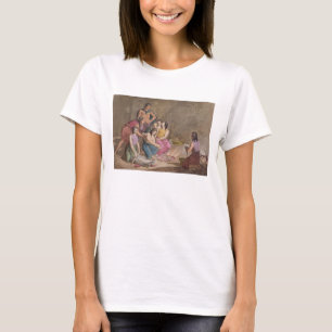 Aztec kvinnor skapar maizebröd, Mexico, från 'Le T-shirt