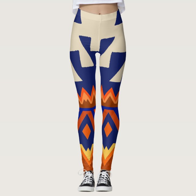 Aztec-läggoner Leggings (Framsida)