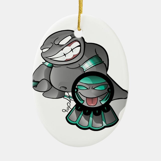 Aztec Lil fet buk Julgransprydnad Keramik (Framsidan)