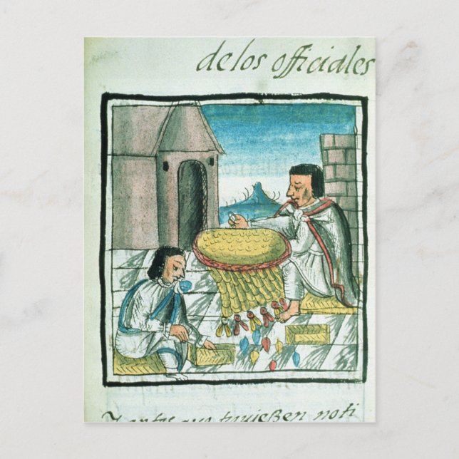 Aztec-luddarremsor på arbetsplatsen vykort (Framsida)