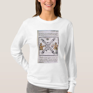 Aztec manar som spelar Patoli Tee