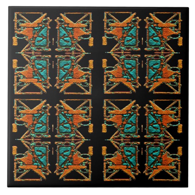Aztec Mandala Kakelplatta (Framsidan)
