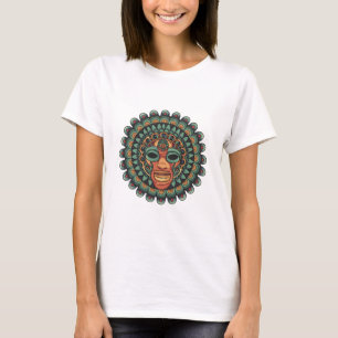 Aztec mask mönster t shirt