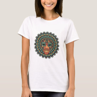 Aztec mask mönster t shirt